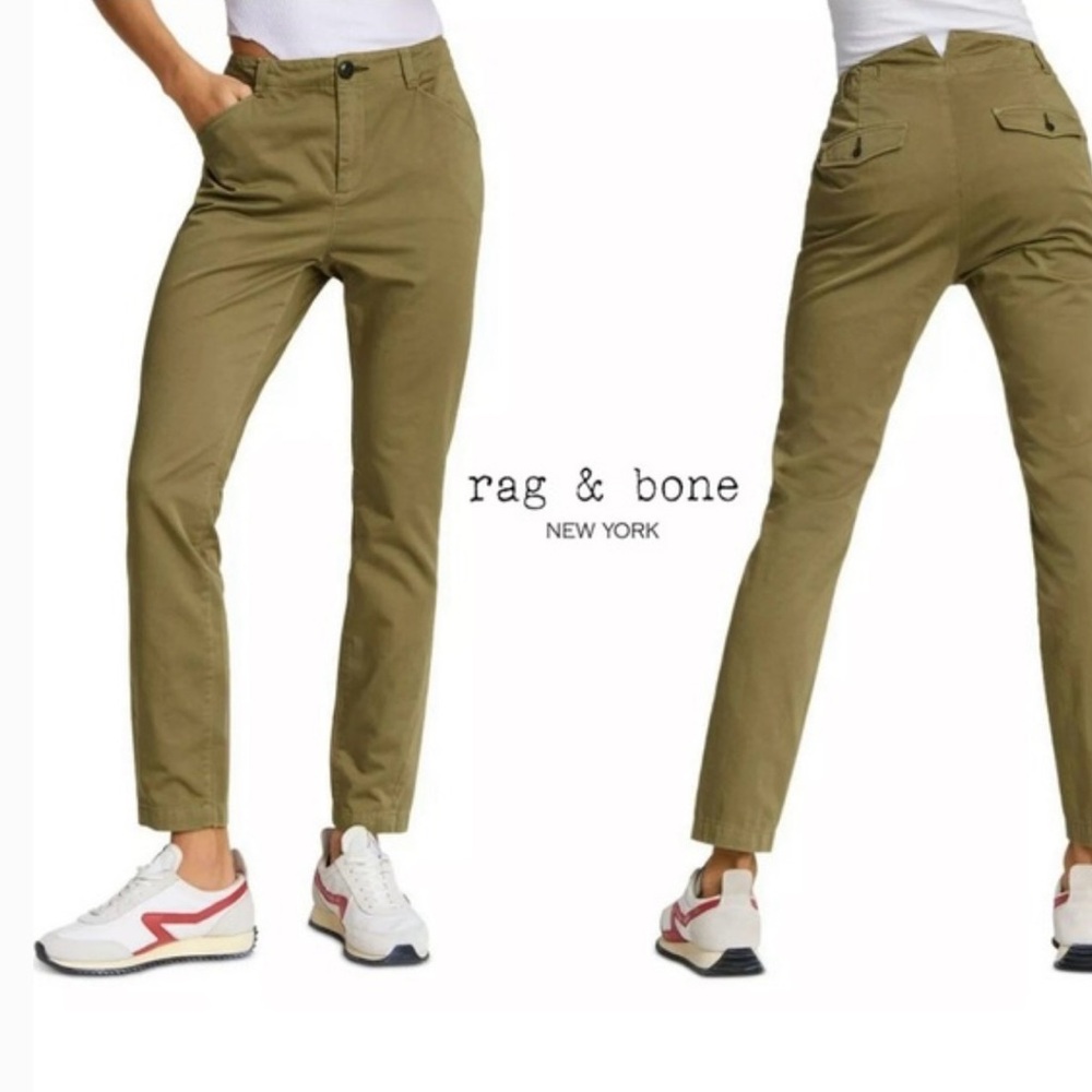 Rag & bone high waisted olive green chino size 24